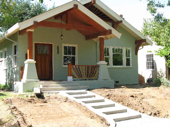 Curtis Park front porch, entry and living room remodel